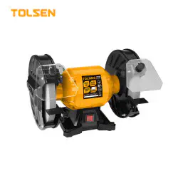 TOLSEN 79646 Bench Grinder  6" (150W) Workshop Grinding Machine with Aluminum Base, Adjustable Work Rest & Eye Shield