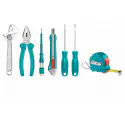 TOTAL 7Pcs Hand Tools Set Household Tool Set Model: THKTHP90076