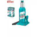 TOTAL Hydraulic Bottle Jack 6 Ton Capacity, 210-410mm Lift Range, with Safety Valve & Screw Extension THT109062