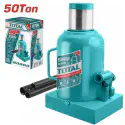 TOTAL Hydraulic Bottle Jack 50 Ton Capacity, 280-470mm Lift Range, with Safety Valve & Storage Case