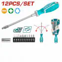 TOTAL 12Pcs Flexible Shaft Screwdriver Set Model: THT250FL1206