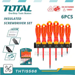 TOTAL 6Pcs Insulated Screwdriver Set THTIS566