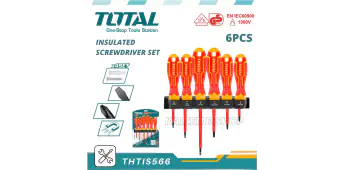 TOTAL 6Pcs Insulated Screwdriver Set THTIS566