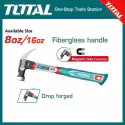 TOTAL Claw hammer Fiberglass Handle ( 8oz | 16oz ) Model: THTS7308 | THT73166