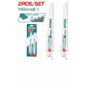 TOTAL Sabre Saw Blade 150mm HCS Wood Blade, 6 TPI, Side Set Ground Teeth, for Wood, MDF, Plywood & Plastic (2-Piece Set) TAC52644D