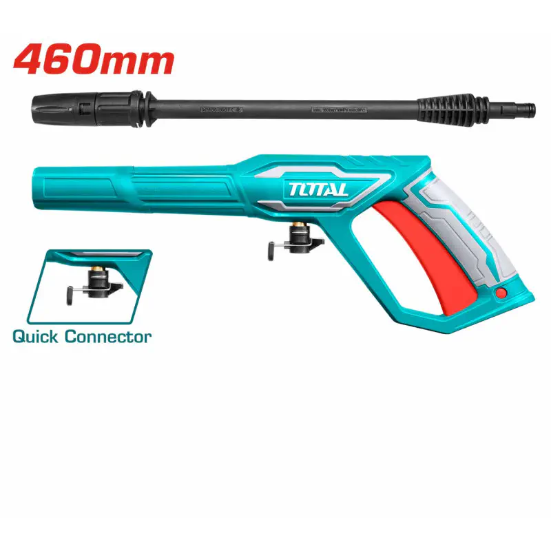 TOTAL Spray Gun TGTSG026 – Replacement High-Pressure Washer Gun, Plastic Body, Quick Connector, 460mm Lance, for TGT11316 & TGT11356