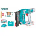 TOTAL Cordless Pin Nailer 20V, 23GA Headless Pins (10-35mm), 3 Nails/s, 140-Pin Magazine, with 2.0Ah Battery, Charger & 3600 Pins TCBNLI3606