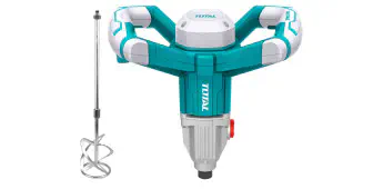 TOTAL Mixer 1400W, 2-Speed (180-480 / 300-750 rpm), M14 Spindle, with 600x120mm Paddle & Wrench TD614006