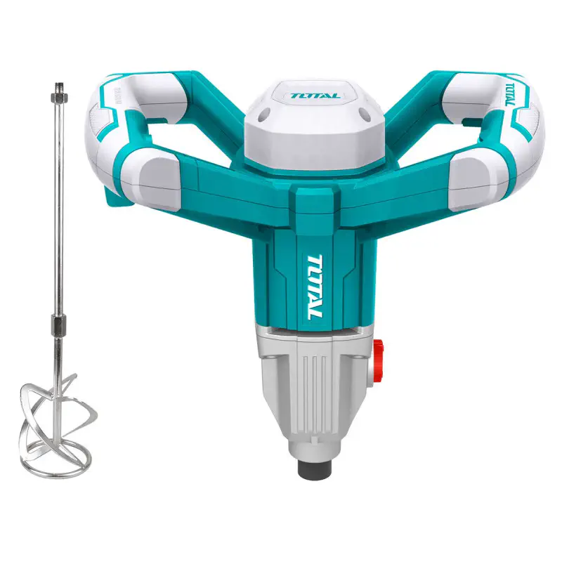 TOTAL Mixer 1400W, 2-Speed (180-480 / 300-750 rpm), M14 Spindle, with 600x120mm Paddle & Wrench TD614006