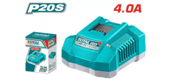 TOTAL TFCLI20411 P20S Fast Intelligent Battery Charger – 20V for TOTAL 4.0Ah Batteries