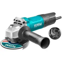 TOTAL Angle Grinder TG10710056 – 750W, 12000 rpm, 100mm (4") Disc, M10 Spindle, Rear On/Off Switch, Industrial