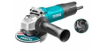 TOTAL Angle Grinder TG10910056 – 900W, 12000 rpm, 100mm (4") Disc, M10 Spindle, Rear On/Off Switch, Industrial