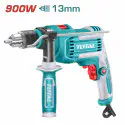 TOTAL Impact Drill TG1091366 – 900W, 0-2800 rpm, 13mm Keyed Chuck, Hammer Function, Variable Speed & Forward/Reverse Switch