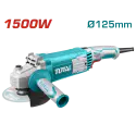 TOTAL Angle Grinder TG11512526 – 1500W, 11000 rpm, 125mm (5") Disc, M14 Spindle, Industrial Grade, with Auxiliary Handle