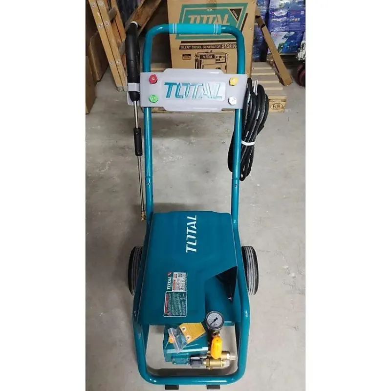 TOTAL High Pressure Washer TGT11176 – 2400W Copper Wire Induction Motor, 100 Bar (1450 PSI), 10 L/min, 8m Steel-Wired Hose, Suitable for Industrial/Commercial Use