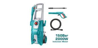 TOTAL TGT11226 High Pressure Washer – 150Bar (2200PSI), 2000W, Copper Wire Induction Motor Powerful Car Washer