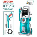 TOTAL TGT11246 High Pressure Washer – 160Bar (2320 PSI), 2500W, Copper wire induction motor powerful car washer
