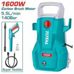 TOTAL TGT11336 High Pressure Washer, 1600W, 140Bar, 5.5L/min, Car Washer
