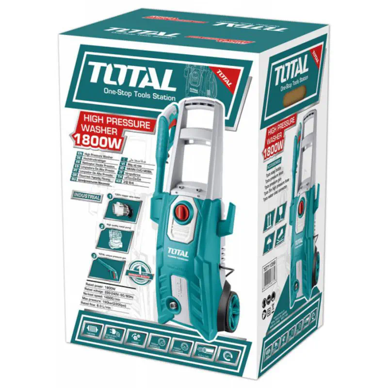 Total 150Bar High Pressure Washer 1800W TGT11356 