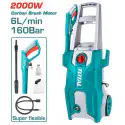 TOTAL TGT11376 High Pressure Washer – 160Bar (2320 PSI), 2000W, Powerful Car Washer