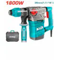 TOTAL Rotary Hammer TH118366 – 1800W, 7.0J Impact Energy, SDS Plus Chuck, 36mm Concrete Capacity, with Chisel-Locking System, Double Anti-Vibration & BMC Case