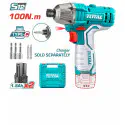 TOTAL Li-ion Impact Driver TIRLI12015 – 12V, 100Nm, 2000rpm, 2800bpm, 1/4" Hex, with 2 x 1.5Ah Batteries & Accessories