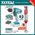 TOTAL Cordless 2 Pcs Combo Kit TOSLI240208 – 20V Brushless Rotary Hammer & Cordless Hand Blender