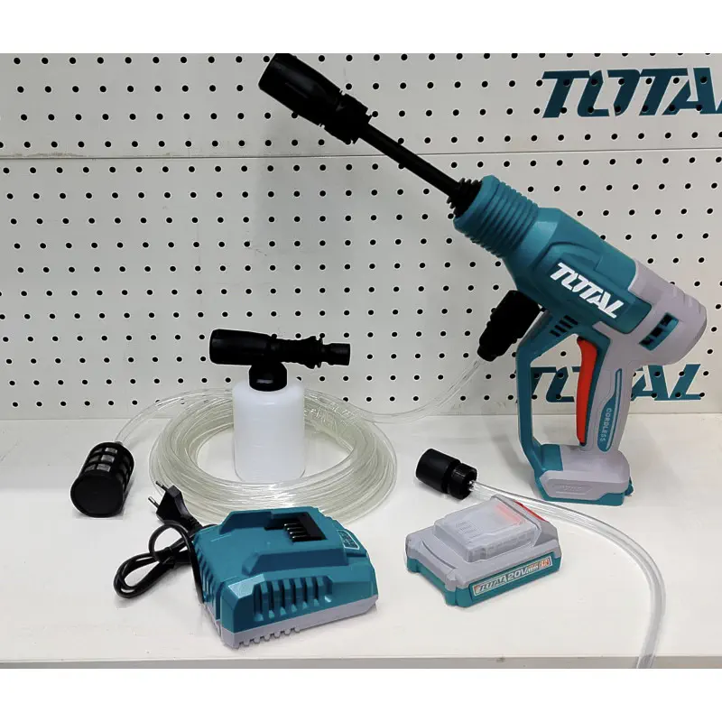 TOTAL TPWLI20362 Cordless pressure washer 24.8Bar, Car washer with battery & charge; 20V, 2.0Ah 