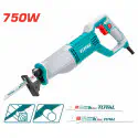 TOTAL Reciprocating Saw TS100756 – 750W, 900-3300 rpm Variable Speed, 25mm Stroke, SDS Blade Change, with Wood & Metal Blades