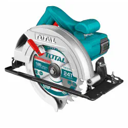 TOTAL Circular Saw 1400W, 4800 rpm, 185mm (7-1/4") TCT Blade, 0-45° Bevel, 65mm Cutting Depth, with Parallel Guide & Carbon Brushes TS11418526