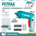 Total 4V Lithium-Ion Cordless Screwdriver TSDLI0442