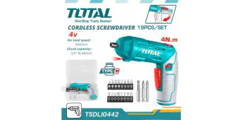 Total 4V Lithium-Ion Cordless Screwdriver TSDLI0442