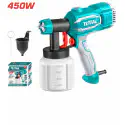 TOTAL Spray Gun 450W Electric HVLP Sprayer, 800ml Container, 2.5mm Nozzle, 380ml/min Flow, with Viscosity Cup & Cleaning Needle TT3506