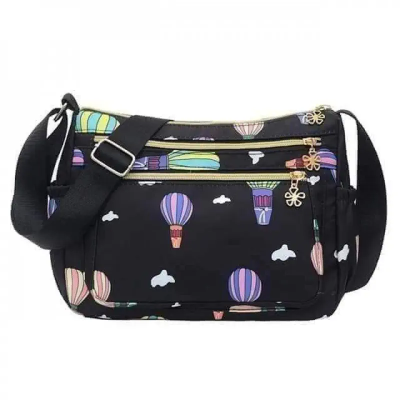 women korean crossbody bag ( black )