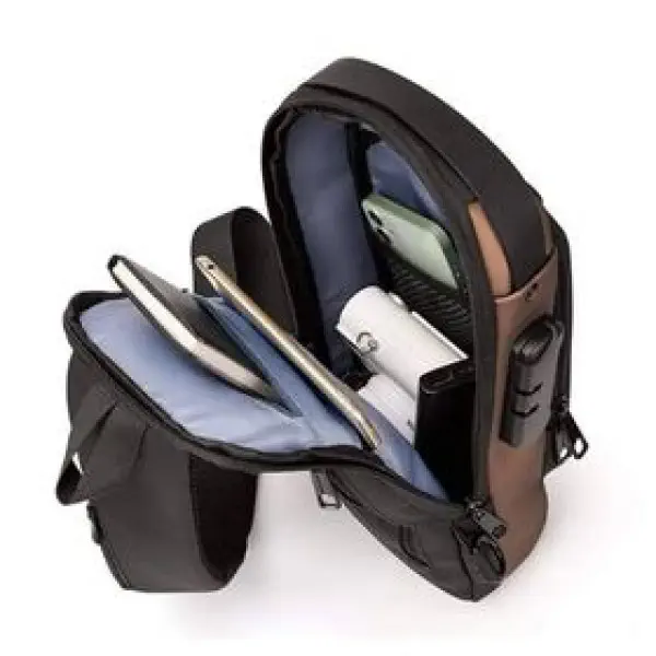Usb bag with moneybag free ( Brown shape black body )