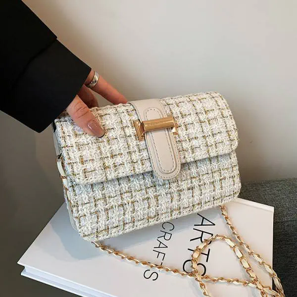 Shoulder Messenger Bag (White)