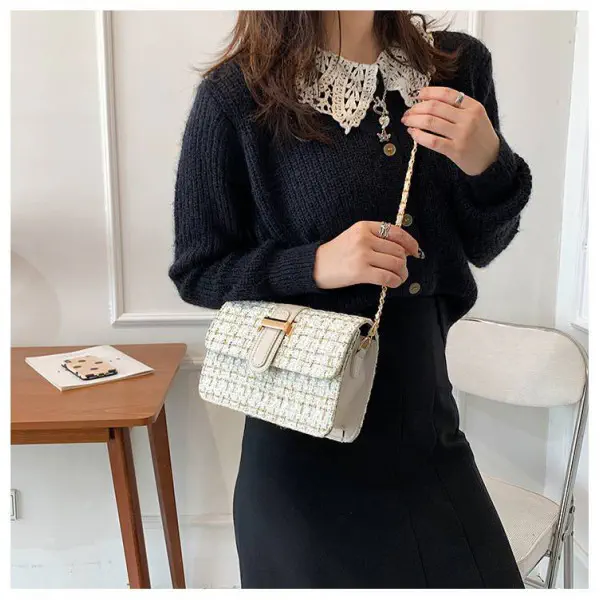 Shoulder Messenger Bag (White)