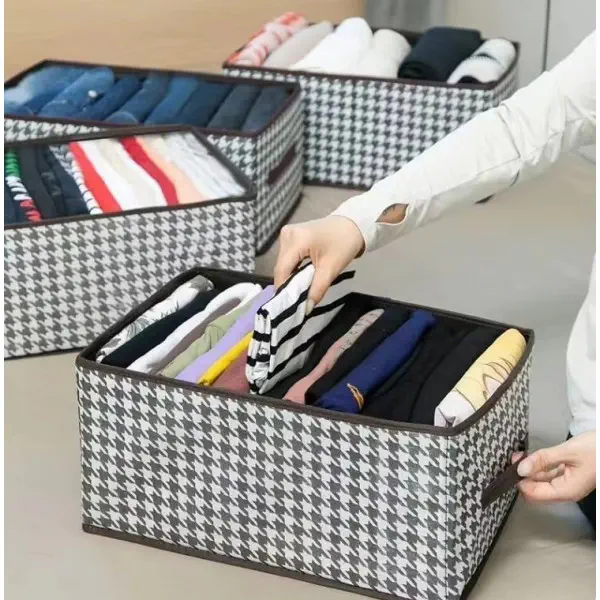 New Printed Cloth Storage Box ( 2 Pcs )