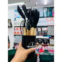 12 Pcs Silicone Spoon Set ( Black )