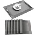 Dining Table Mat ( গ্রে কালার ৬ পিচের সেট )