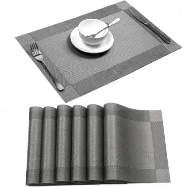 Dining Table Mat ( গ্রে কালার ৬ পিচের সেট )
