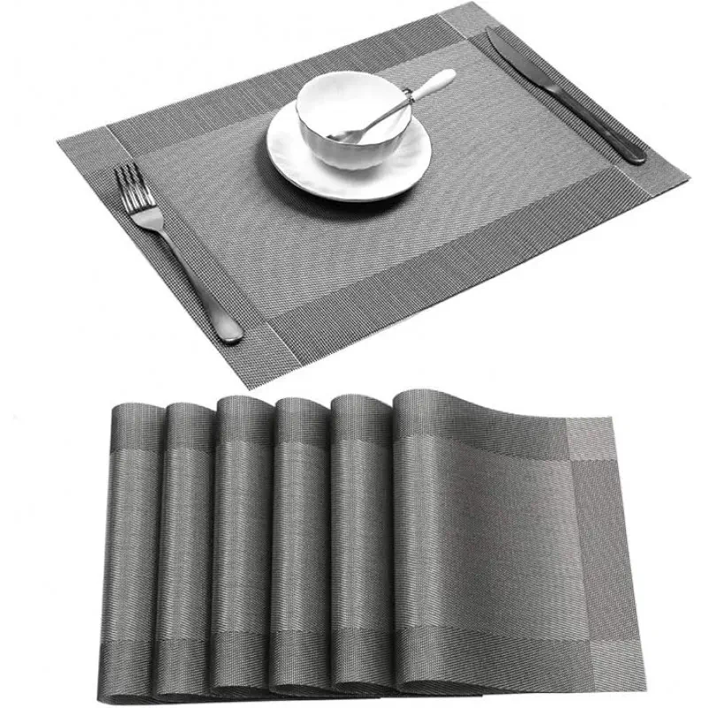 Dining Table Mat ( গ্রে কালার ৬ পিচের সেট )
