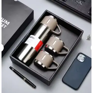 Vacuum Flask Set (Silver)