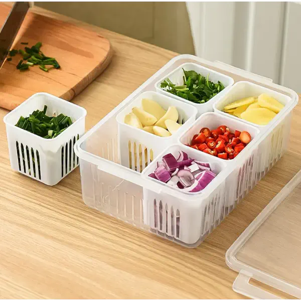 6 Grid Refrigerator Storage Box