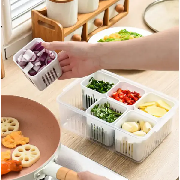 6 Grid Refrigerator Storage Box