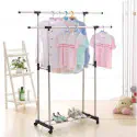 Double Pole Clothing Rack 