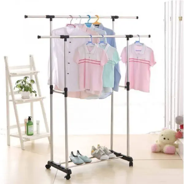 Double Pole Clothing Rack 