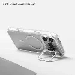 Crystal Clear MagSafe Camera Guard Stand Case for iPhone