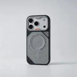 Crystal Clear MagSafe Camera Guard Stand Case for iPhone