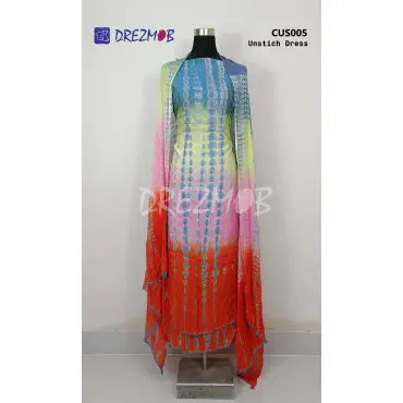 Unstitched Silk 2 Pcs CUS005 (Tie-Dye)
